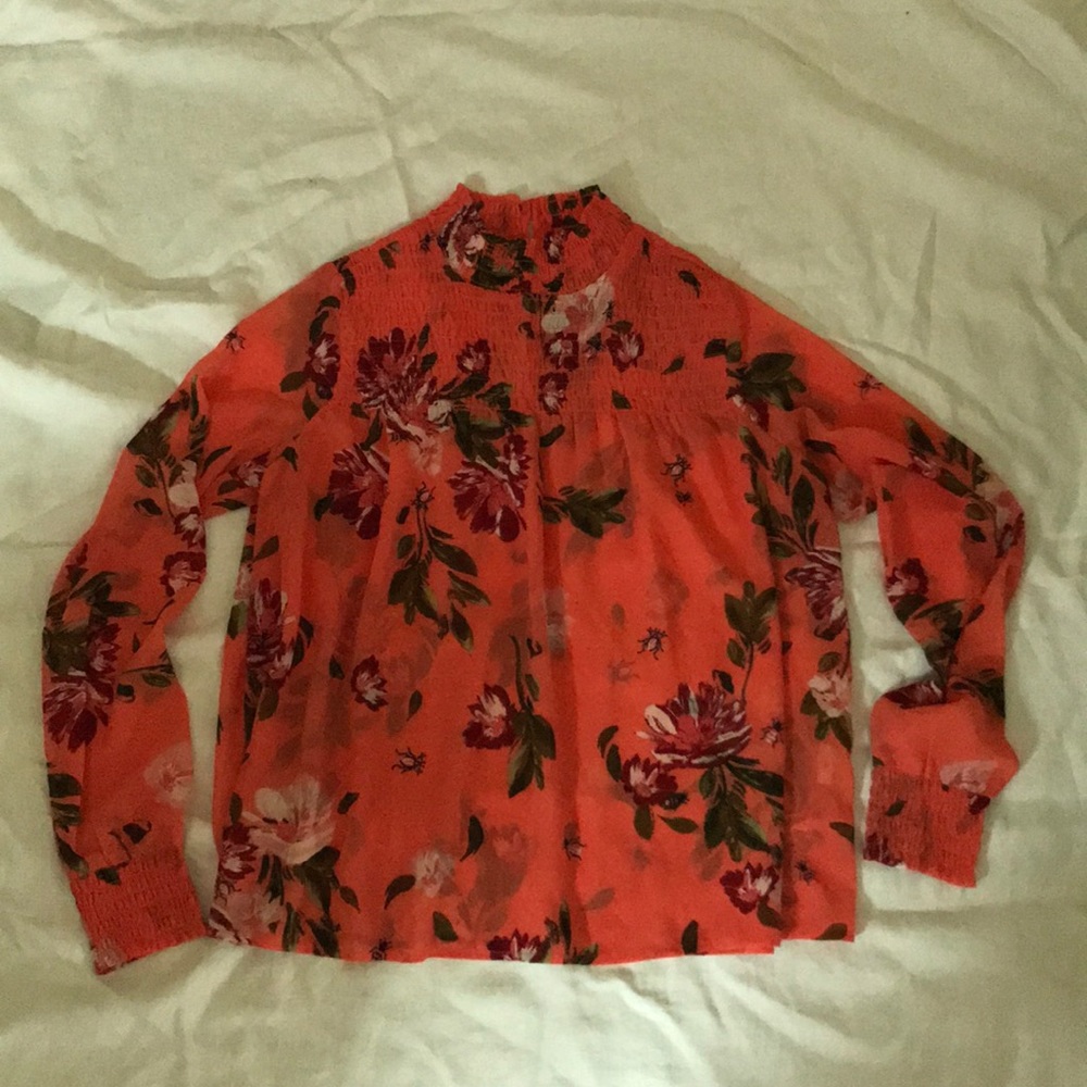Floral sheer top